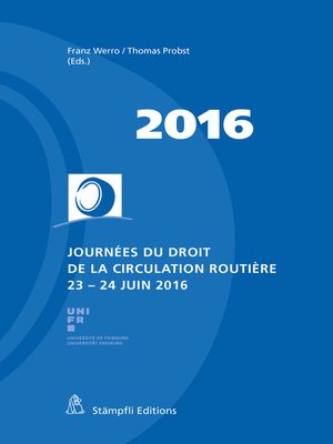 cover image of Journées du droit de la circulation routière 2016